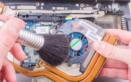 Чистка ноутбука от пыли, замена термопасты